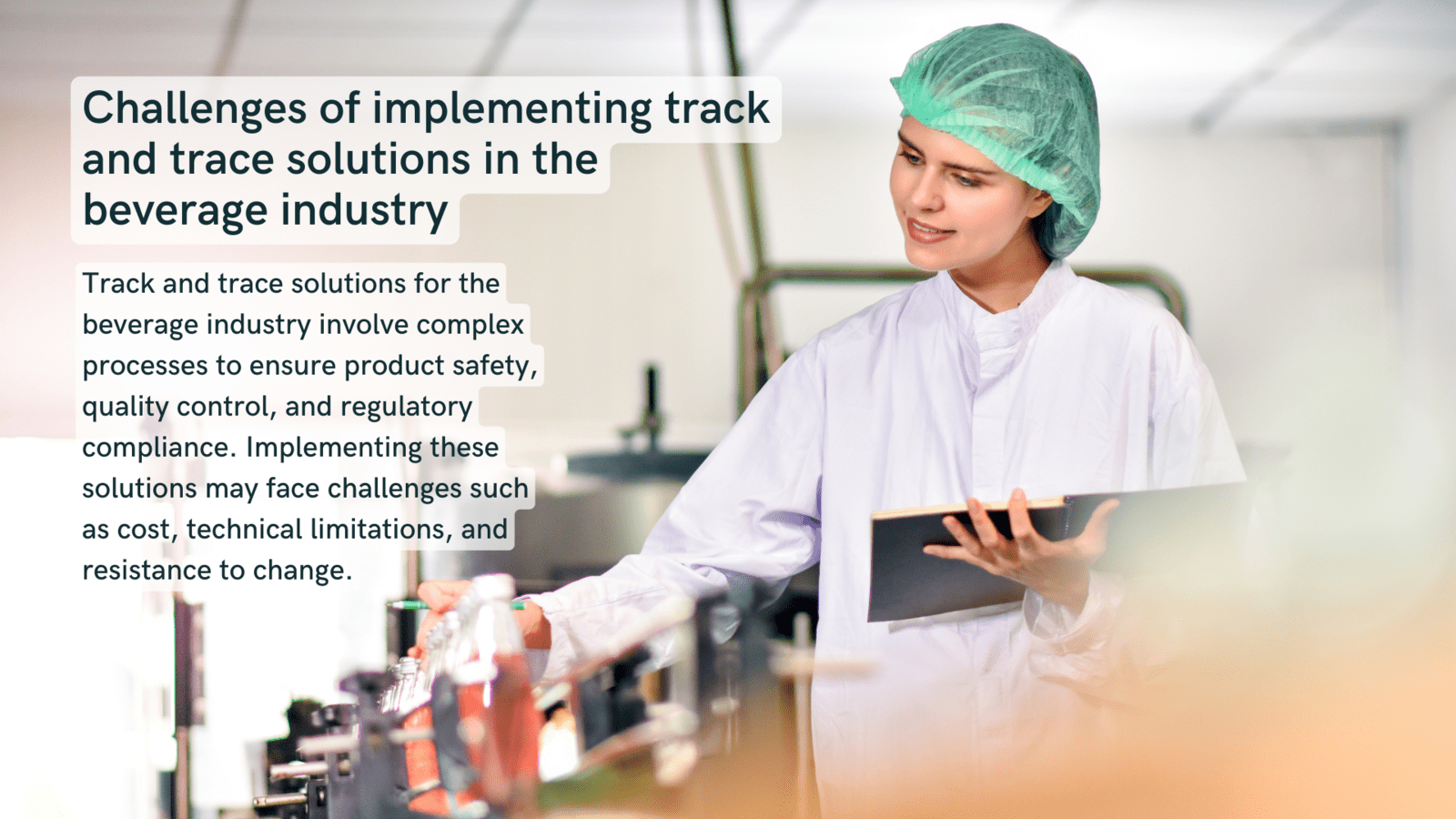 How are track and trace solutions used in the beverage industry?